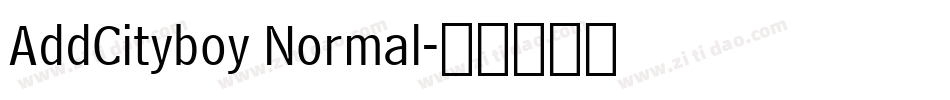 AddCityboy Normal字体转换